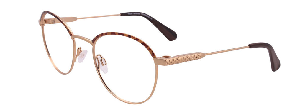 TAKUMI TK1049 Eyeglasses 010 Satin Gold & Demi Amber 51mm