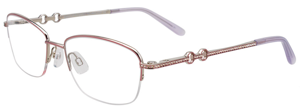 EASYCLIP EC469 Eyeglasses 030 Shiny Light Pink & Silver 53mm