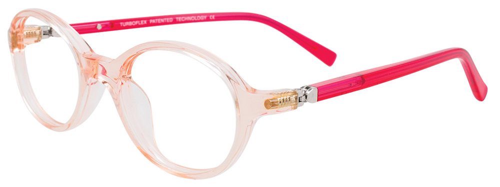 EASYCLIP EC505 Eyeglasses 030 Salmon Crystal & Glitters 43mm