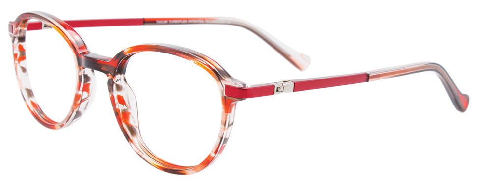 TAKUMI TK1136 Eyeglasses 030 Red & Orange & Crystal Marbled 44mm