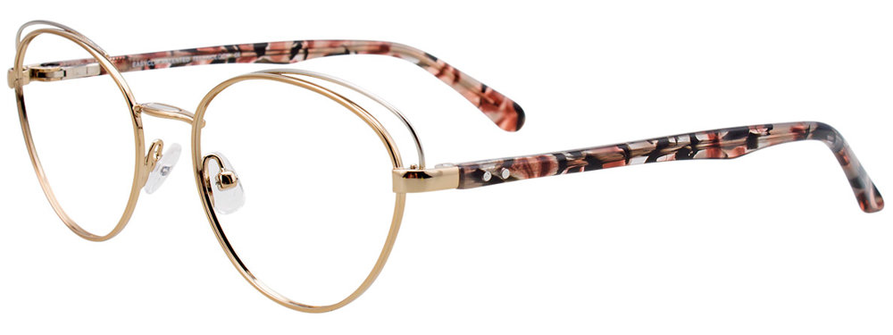 EASYCLIP EC501 Eyeglasses 010 Satin Gold & Silver 51mm