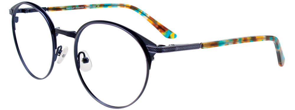 EASYCLIP EC422 Eyeglasses 050-Satin-Dark-Blue 51mm