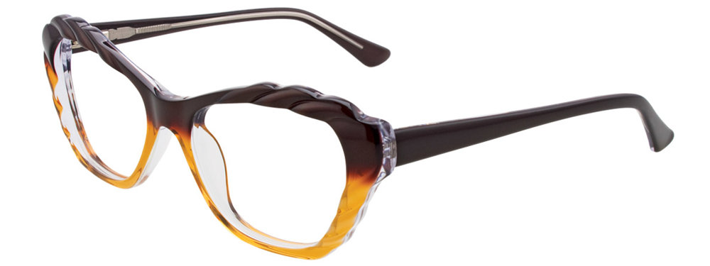 PARADOX P5001 Eyeglasses 010 DARK & LIGHT BROWN & CRYSTAL 52mm