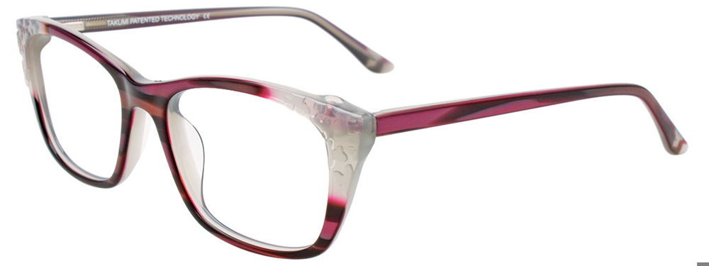 TAKUMI TK1122 Eyeglasses 030 Pink Marbled & Light Grey 52mm