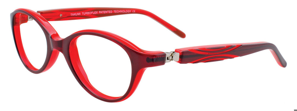 TAKUMI TK1041 Eyeglasses 030 Dark Red & Red 41mm