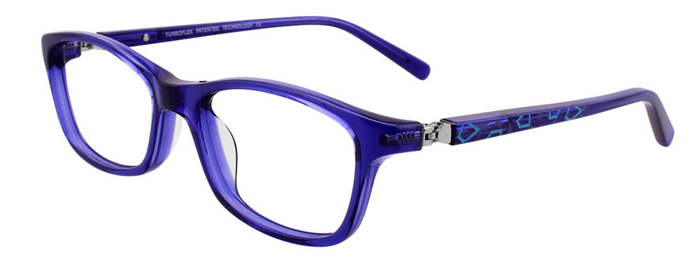 EASYCLIP EC432 Eyeglasses 080 Violet & Light Blue 48mm