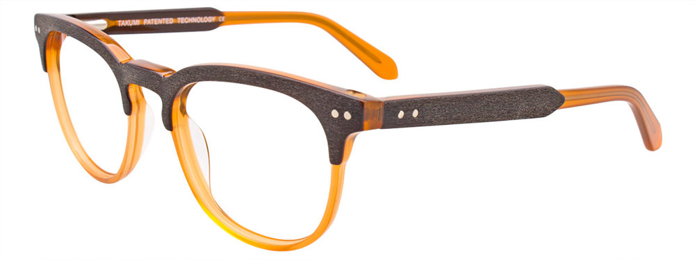 TAKUMI TK1024 Eyeglasses 010 Dark Brown & Caramel 48mm