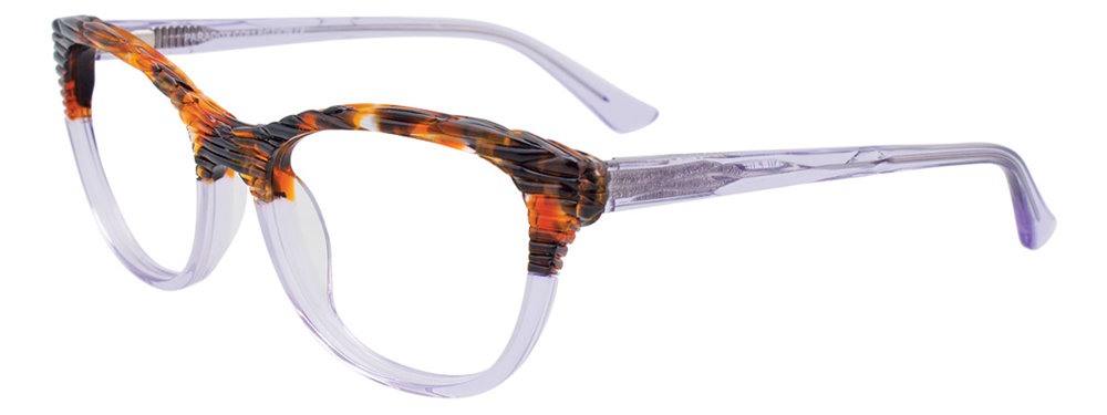 PARADOX P5030 Eyeglasses 015 Orange & Black Marbled & Crystal Lilac 52mm