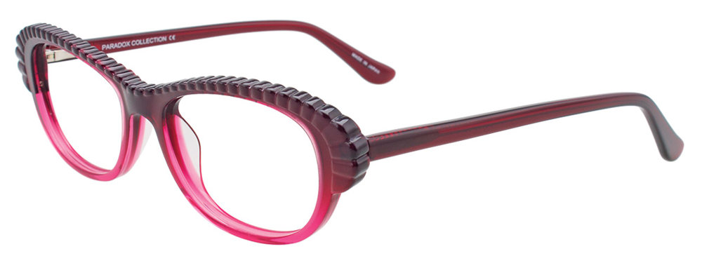 PARADOX P5035 Eyeglasses 030 Dark Red & Crystal Pink 52mm