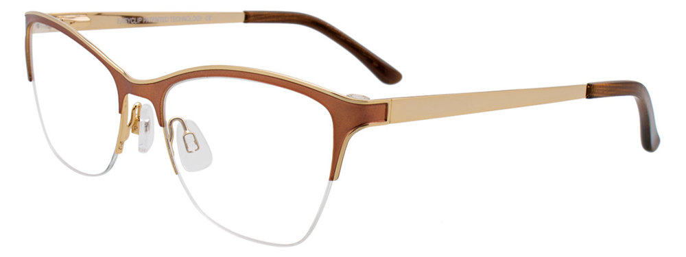 EASYCLIP EC407 Eyeglasses 010 Copper & Shiny Gold 53mm