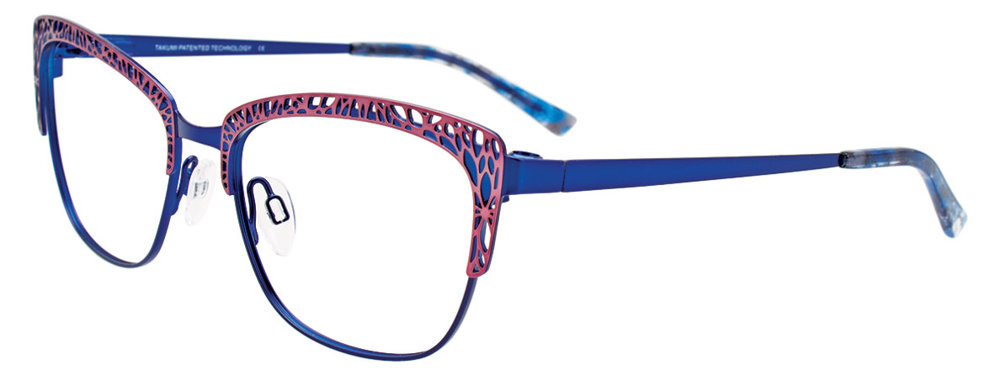 TAKUMI TK1130 Eyeglasses 050 Matt Royal Blue & Plum 53mm