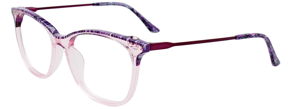 TAKUMI TK1121 Eyeglasses 080 Purple Marbled & Crystal Light Plum 52mm