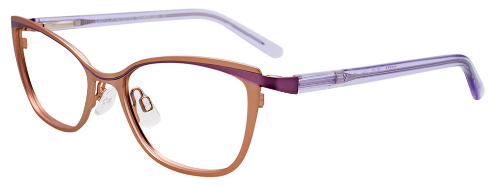 EASYCLIP EC509 Eyeglasses 010 Satin Light Brown & Purple 48mm