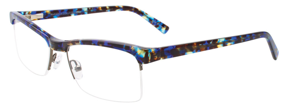 PARADOX P5017 Eyeglasses 050 Blue & Yellow & Dark Brown 55mm