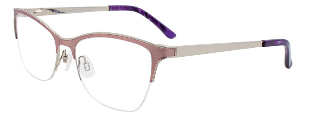 EASYCLIP EC407 Eyeglasses 030 Light Pink & Shiny Silver 53mm