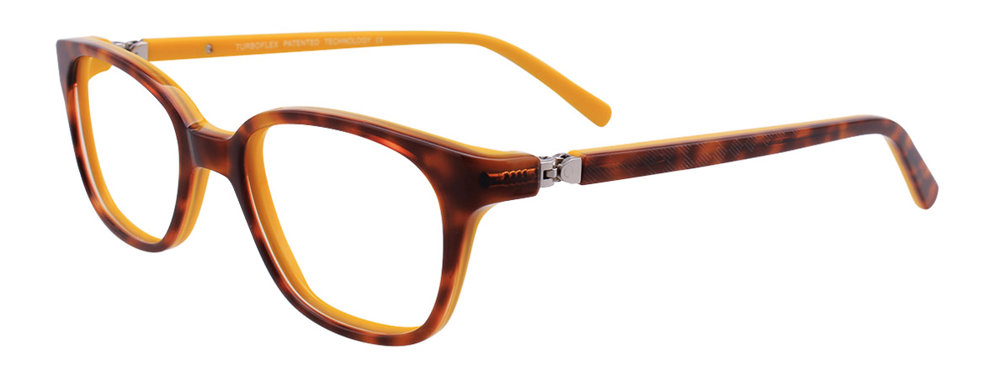 EASYCLIP EC430 Eyeglasses 010 Demi Amber & Yellow 46mm