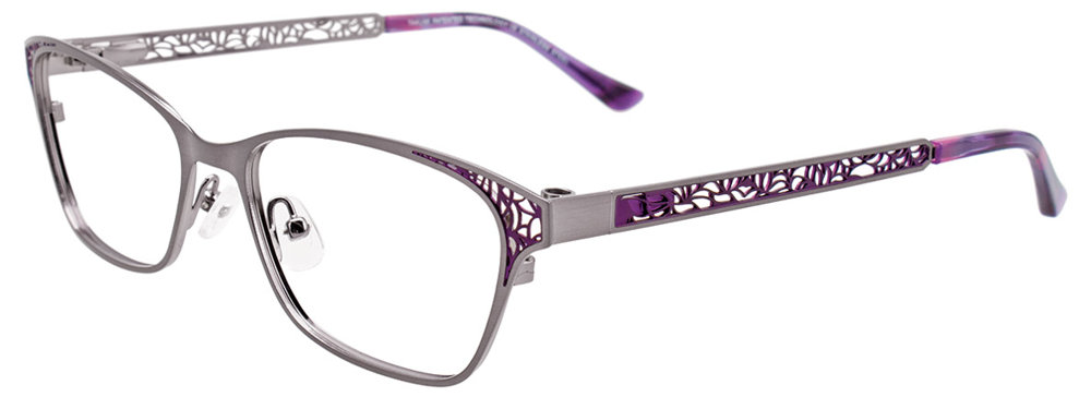 TAKUMI TK1073 Eyeglasses 020 Shiny Grey & Purple 52mm