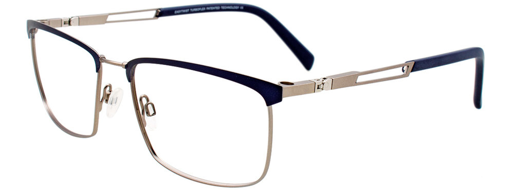 TWIST&CLIP CT264 Eyeglasses 050 Matt Dark Blue & Matt Steel 58mm