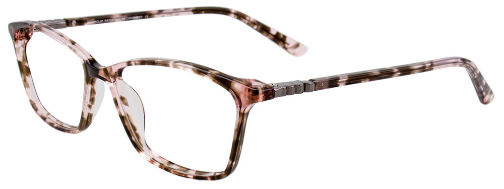 EASYCLIP EC421 Eyeglasses 010 Brown & Crystal Marbled 52mm
