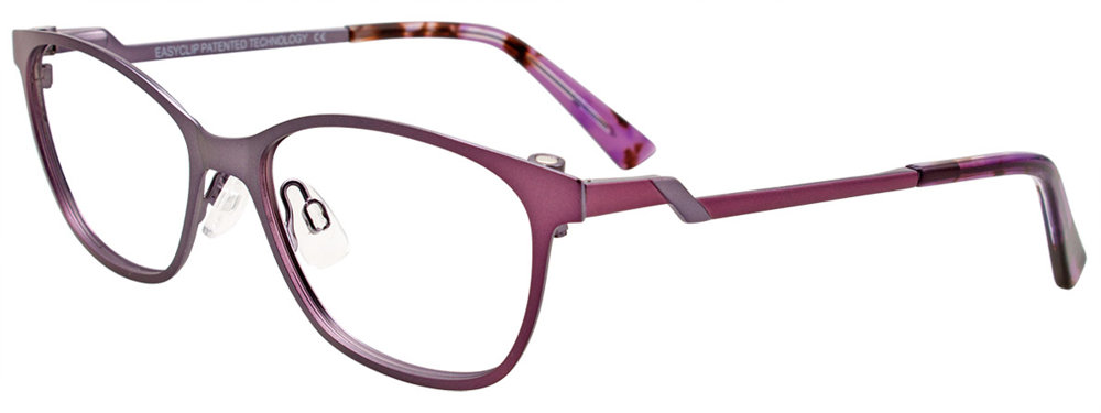 EASYCLIP EC478 Eyeglasses 085 Satin Light Purple & Purple 52mm