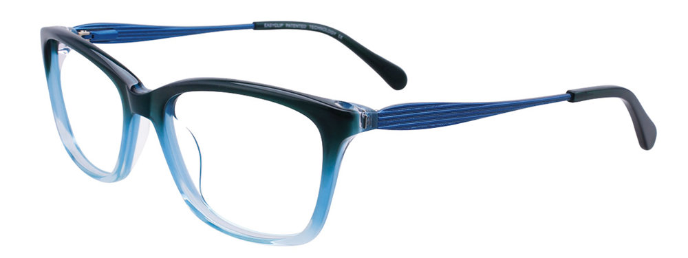 EASYCLIP EC403 Eyeglasses 060 Dark Green & Light Blue 52mm