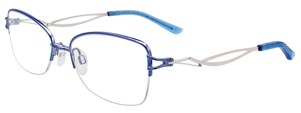 EASYCLIP EC508 Eyeglasses 050 Shiny Blue 51mm