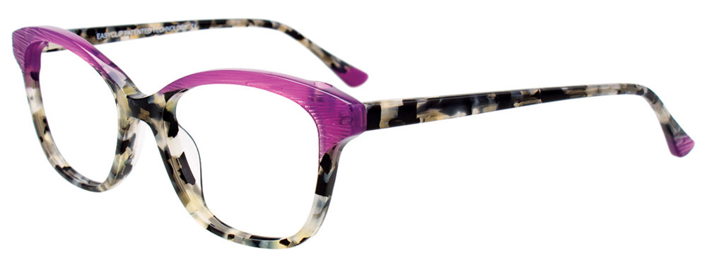 EASYCLIP EC514 Eyeglasses 080 Purple & Demi Grey 52mm