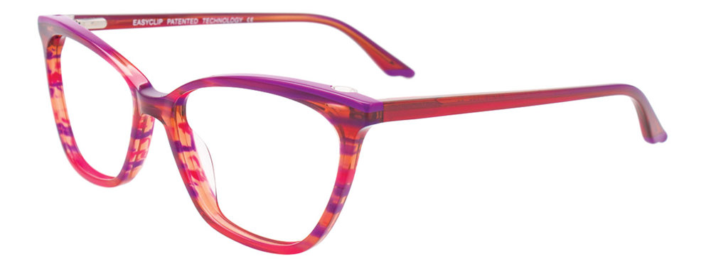 EASYCLIP EC511 Eyeglasses 030 Pink & Purple Marbled & Purple 53mm