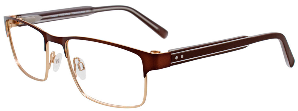 TAKUMI TK1033 Eyeglasses 010 Satin Dark Brown & Gold 53mm