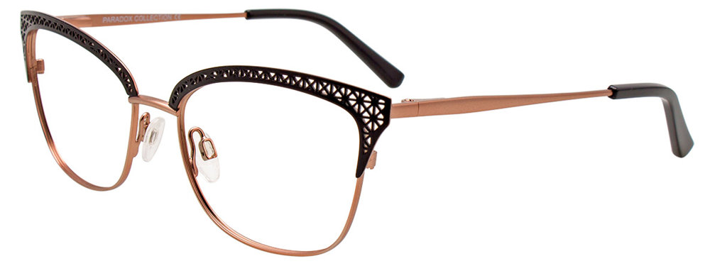 PARADOX P5072 Eyeglasses 090 Satin Black & Rose Gold 51mm