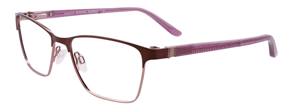 EASYCLIP EC455 Eyeglasses 080 Satin Brown & Light Purple 53mm