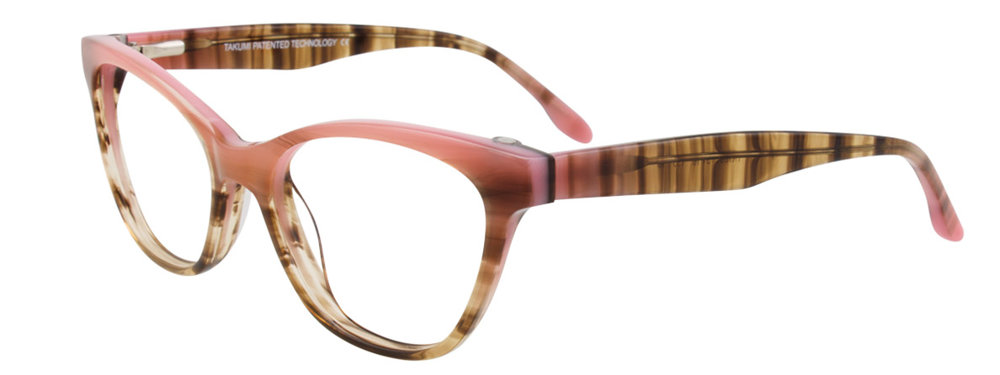 TAKUMI TK1051 Eyeglasses 010 Marbled Brown & Pink 51mm