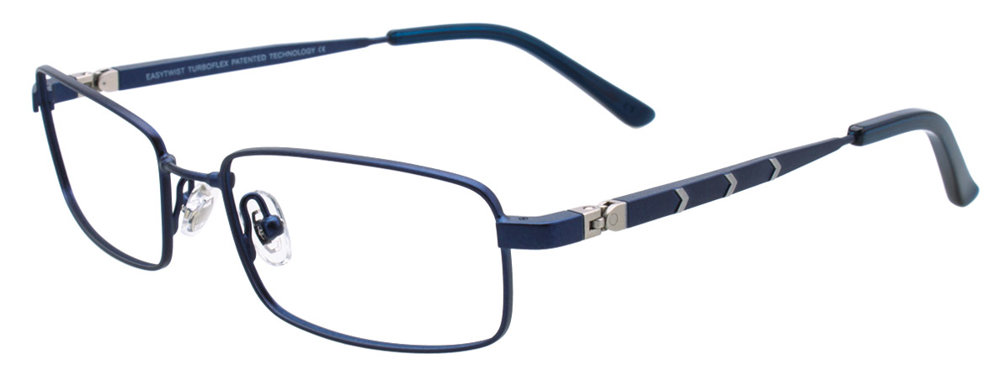 EASYTWIST ET967 Eyeglasses 050 Satin Navy & Silver 50mm