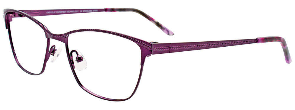 EASYCLIP EC502 Eyeglasses 080 Shiny Dark Purple 51mm