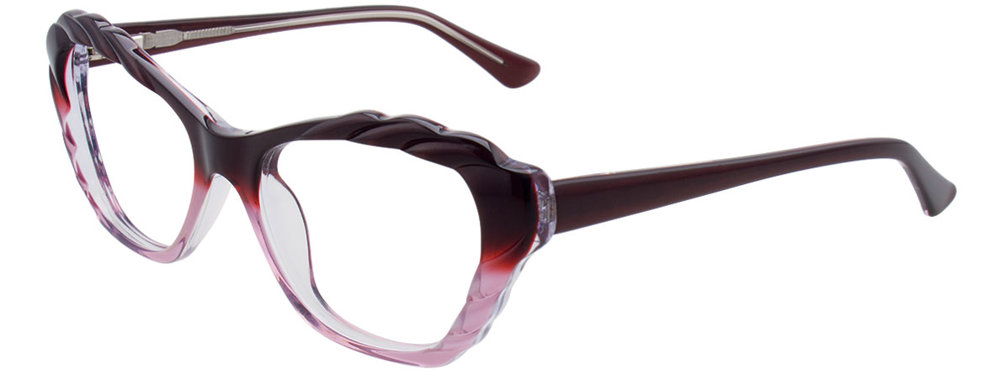 PARADOX P5001 Eyeglasses 030 Dark & light pink & crystal 52mm