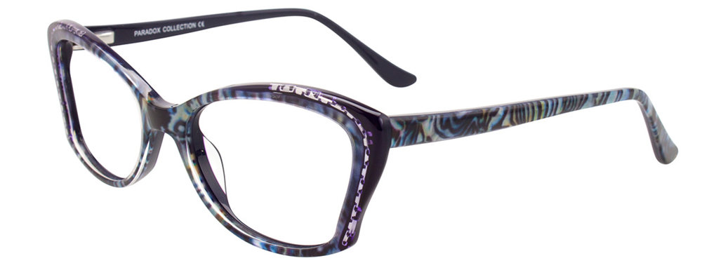 PARADOX P5045 Eyeglasses 050 Dark Blue & Purple & Marbled Pearl Blue 52mm