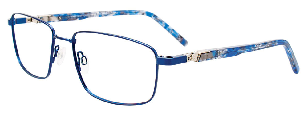 TWIST&CLIP CT271 Eyeglasses 050 Satin Blue Blue & Grey Marbled 55mm
