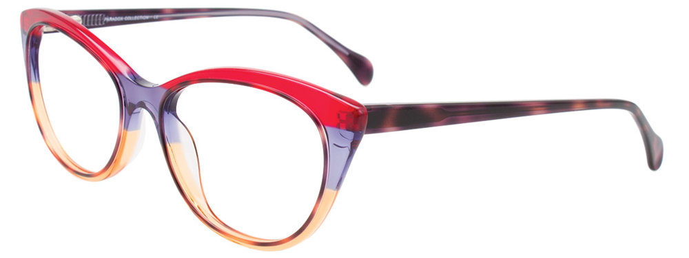 PARADOX P5076 Eyeglasses 030 Red & Blue & Orange Crystal 54mm