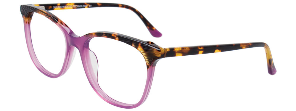 TAKUMI TK1123 Eyeglasses 080 Purple & Demi Amber 53mm