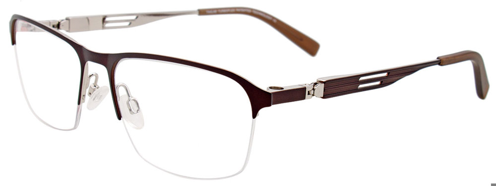 TAKUMI TK1086 Eyeglasses 010 Matt Dark Brown & Shiny Silver 56mm