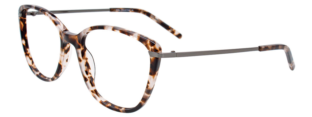 I CHILL C7006 Eyeglasses 010 Demi Brown & Silver 53mm