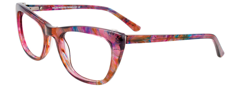 TAKUMI TK1050 Eyeglasses 080 Marbled Crystal Pink 52mm