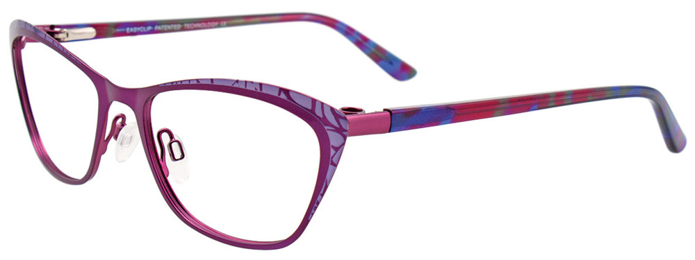 EASYCLIP EC456 Eyeglasses 080 Satin Purple & Light Purple 51mm