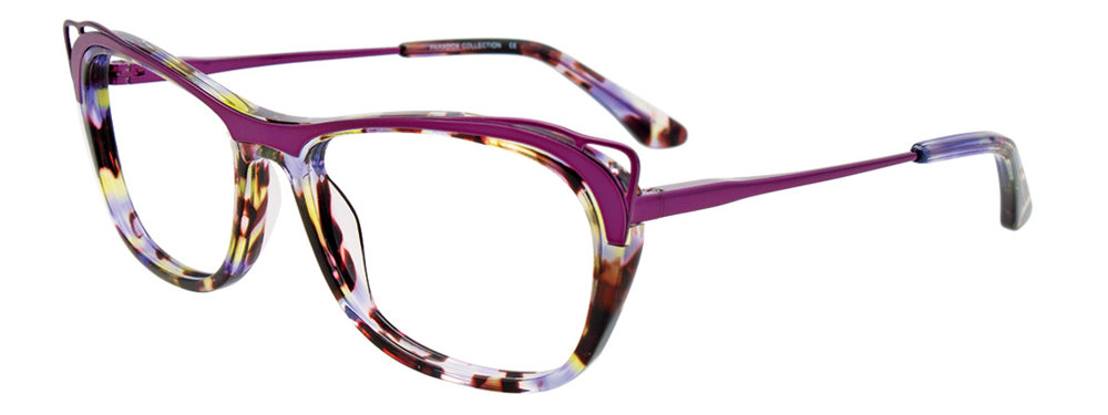 PARADOX P5049 Eyeglasses 080 Shiny Fuchsia & Purple Marbled 52mm