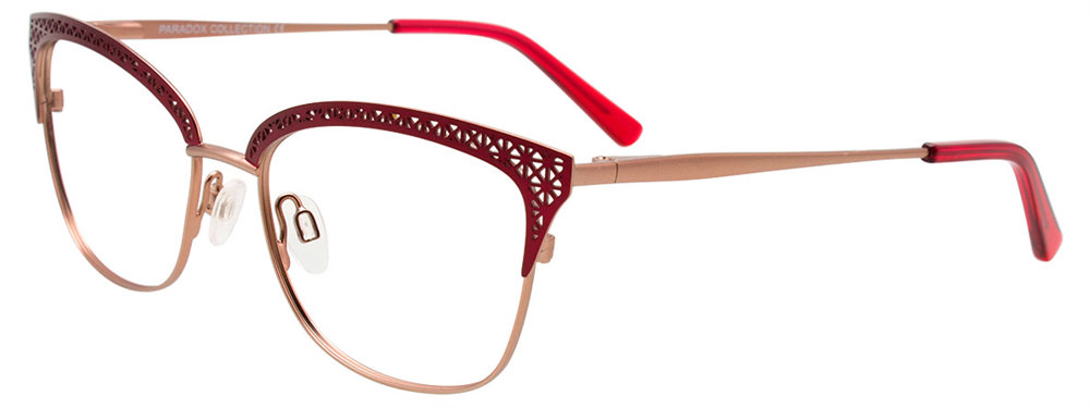 PARADOX P5072 Eyeglasses 035 Satin Red & Rose Gold 51mm