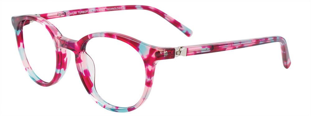 TAKUMI TK1114 Eyeglasses 030 Dark Pink & Turquoise Demi 43mm