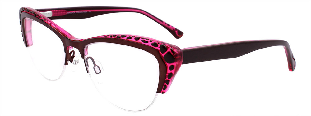 PARADOX P5024 Eyeglasses 030 Dark Pink & Dark Brown 52mm