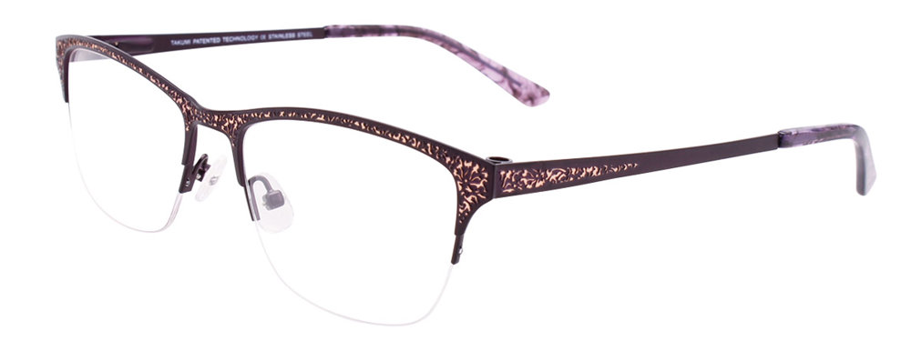 TAKUMI TK1065 Eyeglasses 080 Matt Plum & Light Plum 53mm