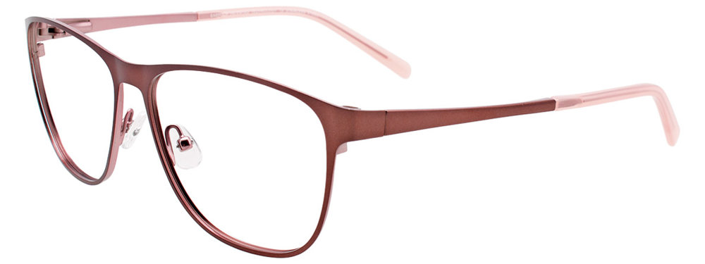 EASYCLIP EC487 Eyeglasses 010 Satin Brown & Light Pink 55mm