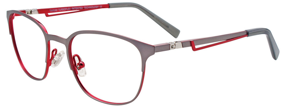 TAKUMI TK1099 Eyeglasses 020 Matt Steel & Red 44mm
